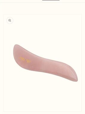 NWT The NOW Massage Rose Quartz Heart Gua Sha Tool & Pouch